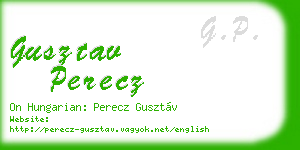 gusztav perecz business card