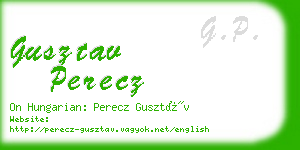 gusztav perecz business card